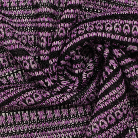 Purple Zigzag Chunky Knit, Viscose