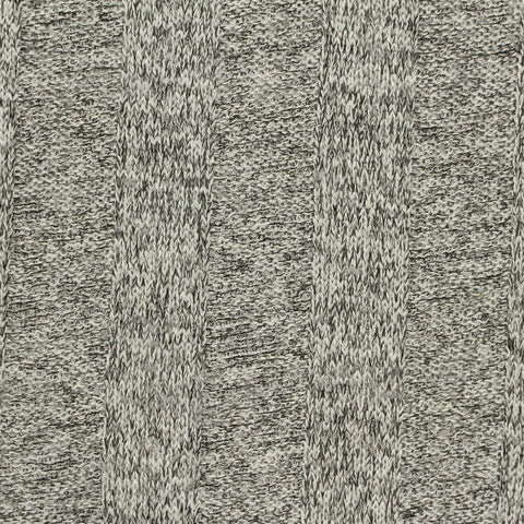 Grey Marl Rib Knit, Poly-Viscose, 185 gsm