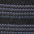 Black Horizontal-Stripe Chunky Knit, Polyester, 188 gsm