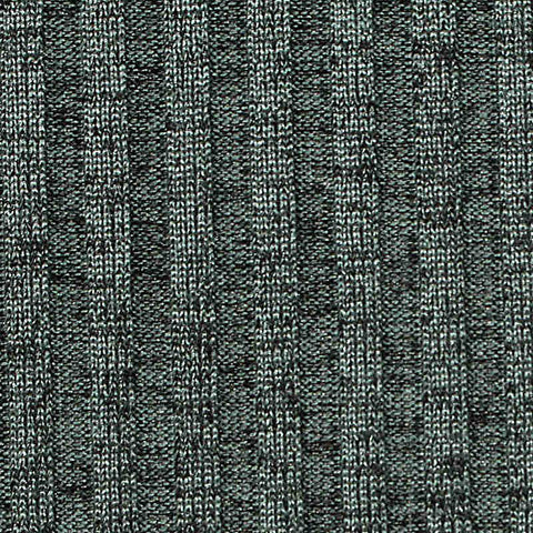 Dark Grey Heathered-Marl Rib Knit, Polyester, 200 gsm, 140 cm