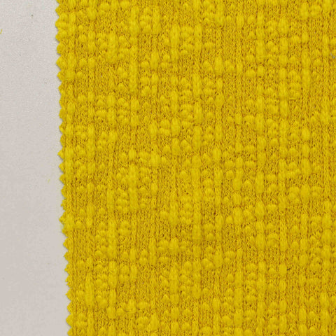 Cotton Polyester Stretch Piqué Knit Fabric, 360 gsm, 130 cm — Yellow