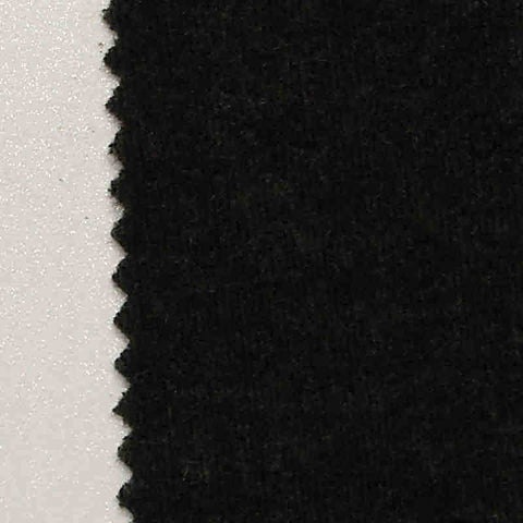 Polyester Stretch Rib Knit Fabric, 300 gsm, 160 cm — Black