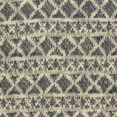 Cream Geometric-Diamond Chunky Knit, Poly-Cotton