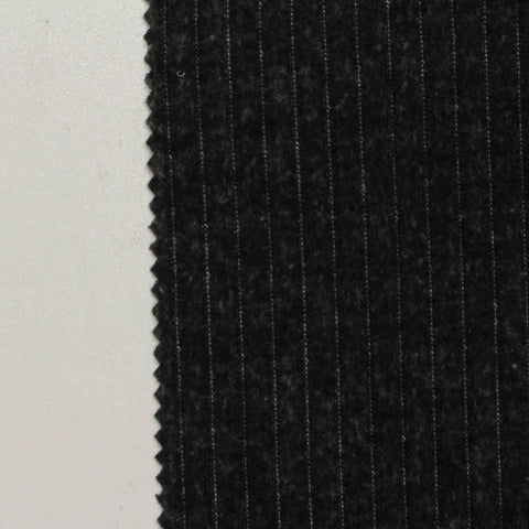 Light Grey Pinstripe Rib Knit, Polyester, 310 gsm