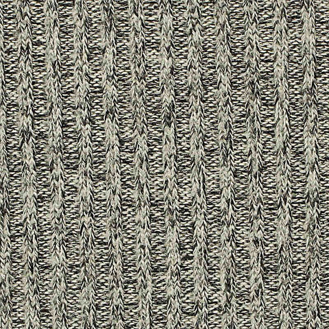 Dark Grey Heather Rib Knit, Viscose-Poly
