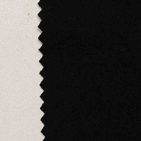 Nylon Viscose Stretch Ponte Knit Fabric, 180 gsm, 155 cm — Black