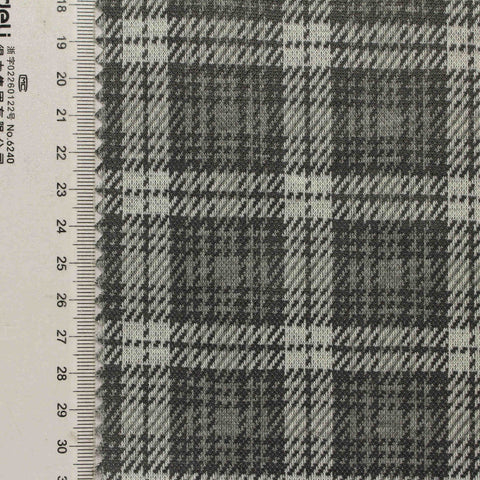 Grey Plaid Jacquard, Polyester, 260 gsm