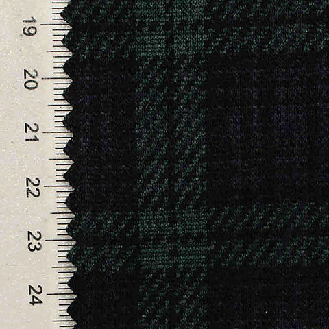 Dark Green Plaid Jacquard, Polyester, 260 gsm