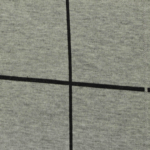 Dark Grey Check Interlock Knit, Polyester