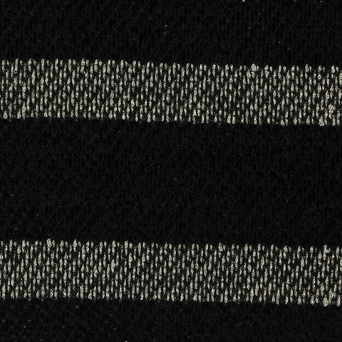 Black Horizontal-Stripe Chenille, Polyester, 290 gsm
