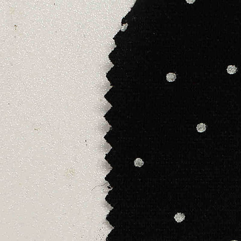 White Dots Interlock Knit, Poly-Viscose