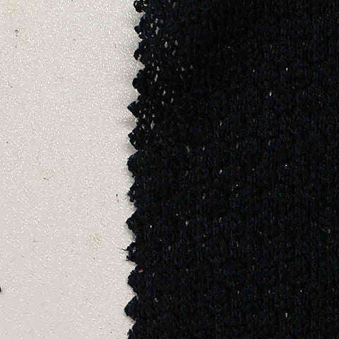 Cotton Polyester Chunky Knit Fabric, 210 gsm, 140 cm — Black