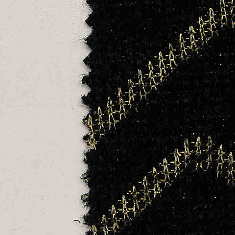 Jacquard Washed Nylon Chunky Knit Fabric, 320 gsm, 155 cm — Black
