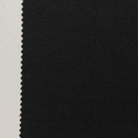 Yarn-Dyed Polyester Stretch Linen-Look Fabric, 260 gsm, 168 cm — Black