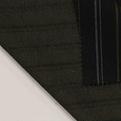 Black Vertical-Stripe Interlock Knit, Polyester, 320 gsm