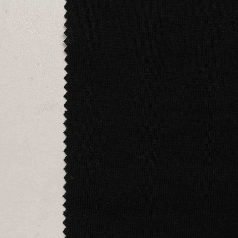 Polyester Cotton Jersey Knit Fabric, 200 gsm, 155 cm — Black