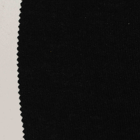 Polyester Viscose Stretch Chunky Knit Fabric, 160 gsm, 145 cm — Black