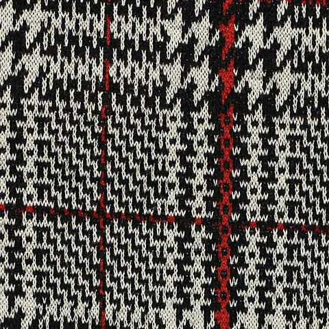 Black Houndstooth Jacquard, Poly-Viscose, 260 gsm, 160 cm, ref EF-210970