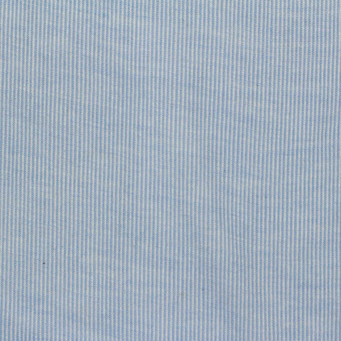 Light Blue Vertical-Stripe Jersey Knit, Cotton-Poly, 90 gsm