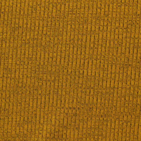 Mustard Marl Rib Knit, Polyester