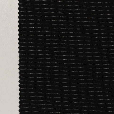 Silver Horizontal-Stripe Jersey Knit, Nylon-Metallic