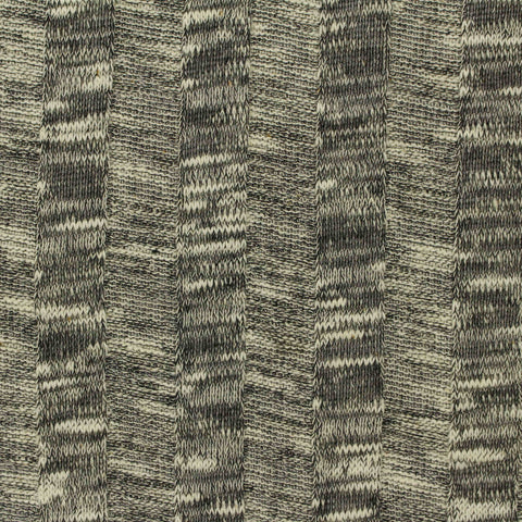 Dark Grey Marl Rib Knit, Cotton-Poly, 171 gsm
