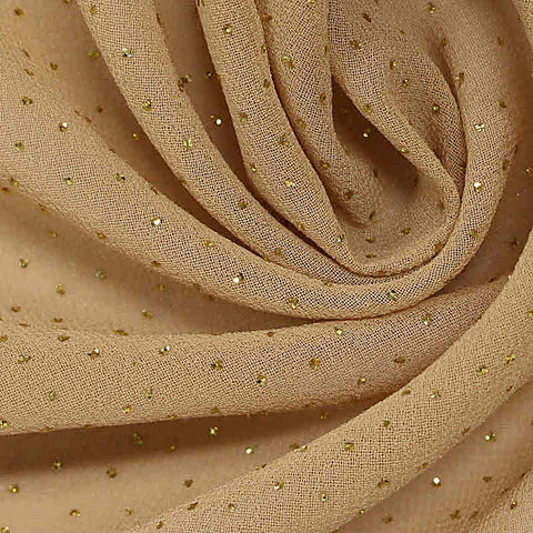 Gold Dots Chiffon, Polyester