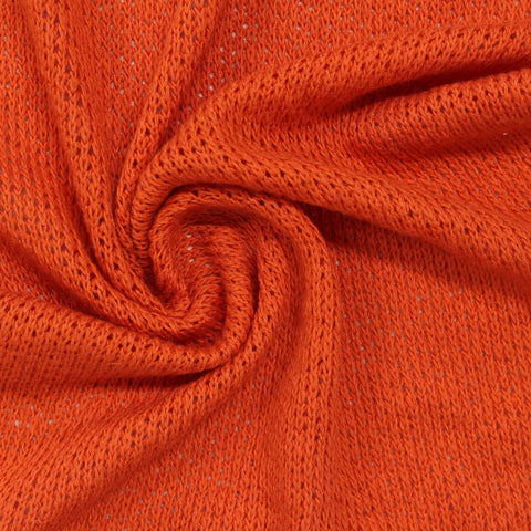 Viscose Polyester Stretch Chunky Knit Fabric, 199 gsm, 160 cm — Orange