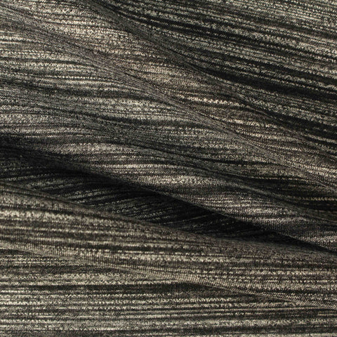 Polyester Viscose Stretch Scuba Knit Fabric, 340 gsm, 170 cm — Black
