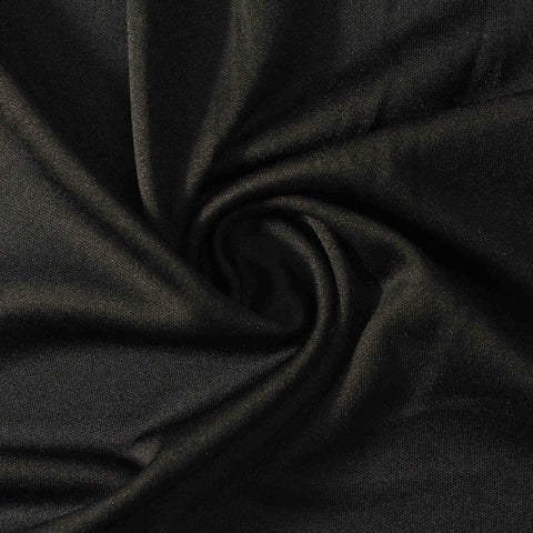 100% Polyester Jersey Knit Fabric, 130 gsm, 155 cm — Black