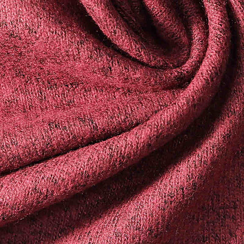 Red Marl Jersey Knit, Viscose-Poly, 256 gsm