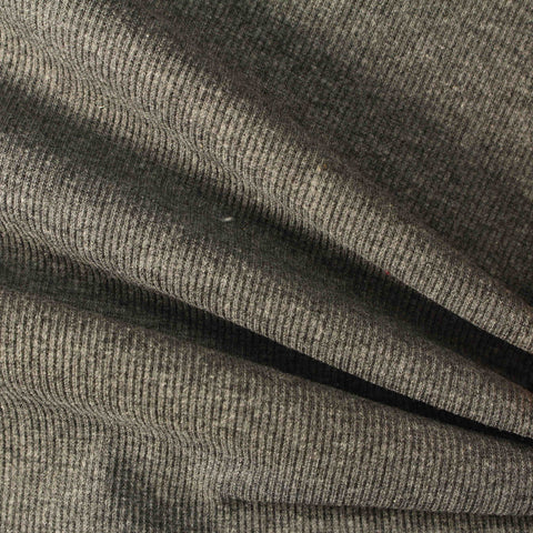 Polyester Cotton Stretch Rib Knit Fabric, 275 gsm, 120 cm — Grey, ref EF-212264