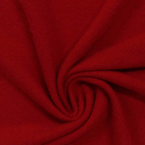 Polyester Viscose Stretch Jersey Knit Fabric, 232 gsm, 150 cm — Red