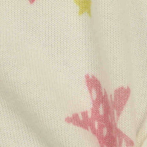 Pink Stars Jersey Knit, Poly-Viscose