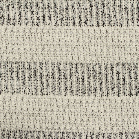 Beige Horizontal-Stripe Chunky Knit, Poly-Viscose, 250 gsm