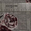 Burgundy Floral Jacquard, Polyester