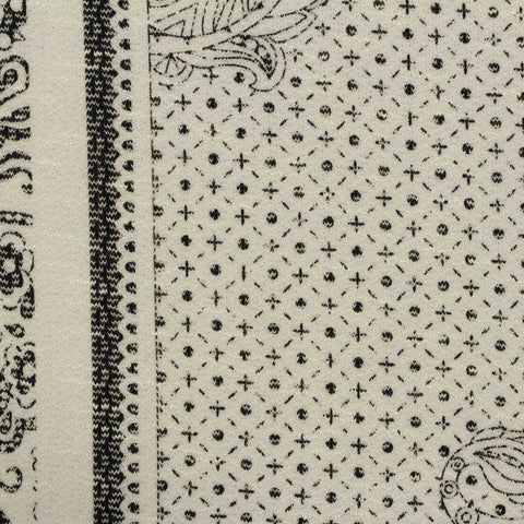 Black Geometric Jacquard, Viscose