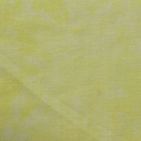 Light Yellow Abstract Jersey Knit, Viscose-Poly