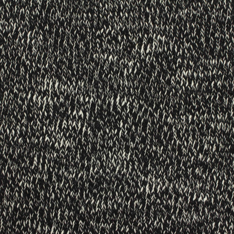 Black Marl Chunky Knit, Poly-Cotton, 434 gsm