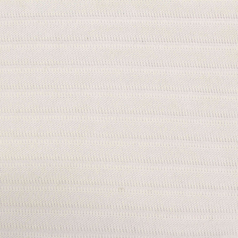 Striped Chunky Knit Fabric, 195 gsm, 166 cm — White
