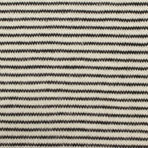 Black Horizontal-Stripe Chunky Knit, Poly-Viscose, 145 gsm