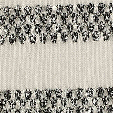 Dark Grey Stripes Chunky Knit, Poly-Metallic