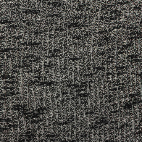Black Marl Chunky Knit, Viscose, 184 gsm
