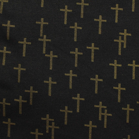 Polyester Viscose Stretch Ponte Knit Fabric, 300 gsm — Black