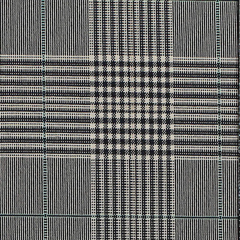 Black Plaid Knit, Polyester, 315 gsm