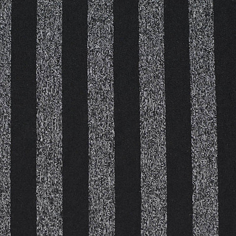 Black Vertical-Stripe Knit, Cotton-Poly, 140 gsm