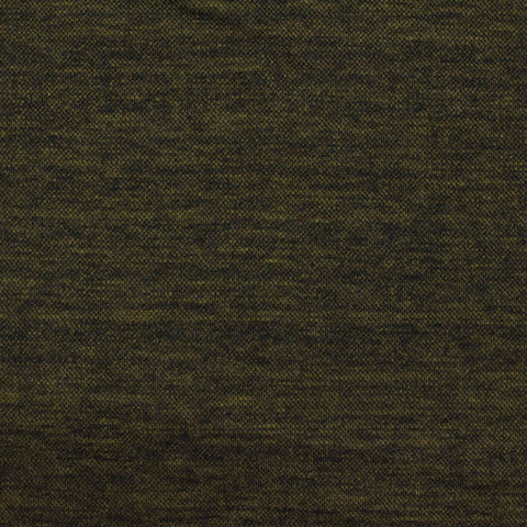 Dark Olive Marl Interlock Knit, Poly-Cotton, 322 gsm