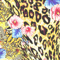 Pink Bold-Leopard Bengaline, Viscose-Nylon