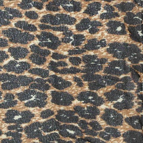 Brown Leopard Chiffon, Polyester