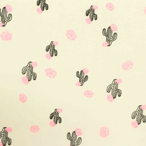 Black Flowers Woven, Viscose, 127 gsm
